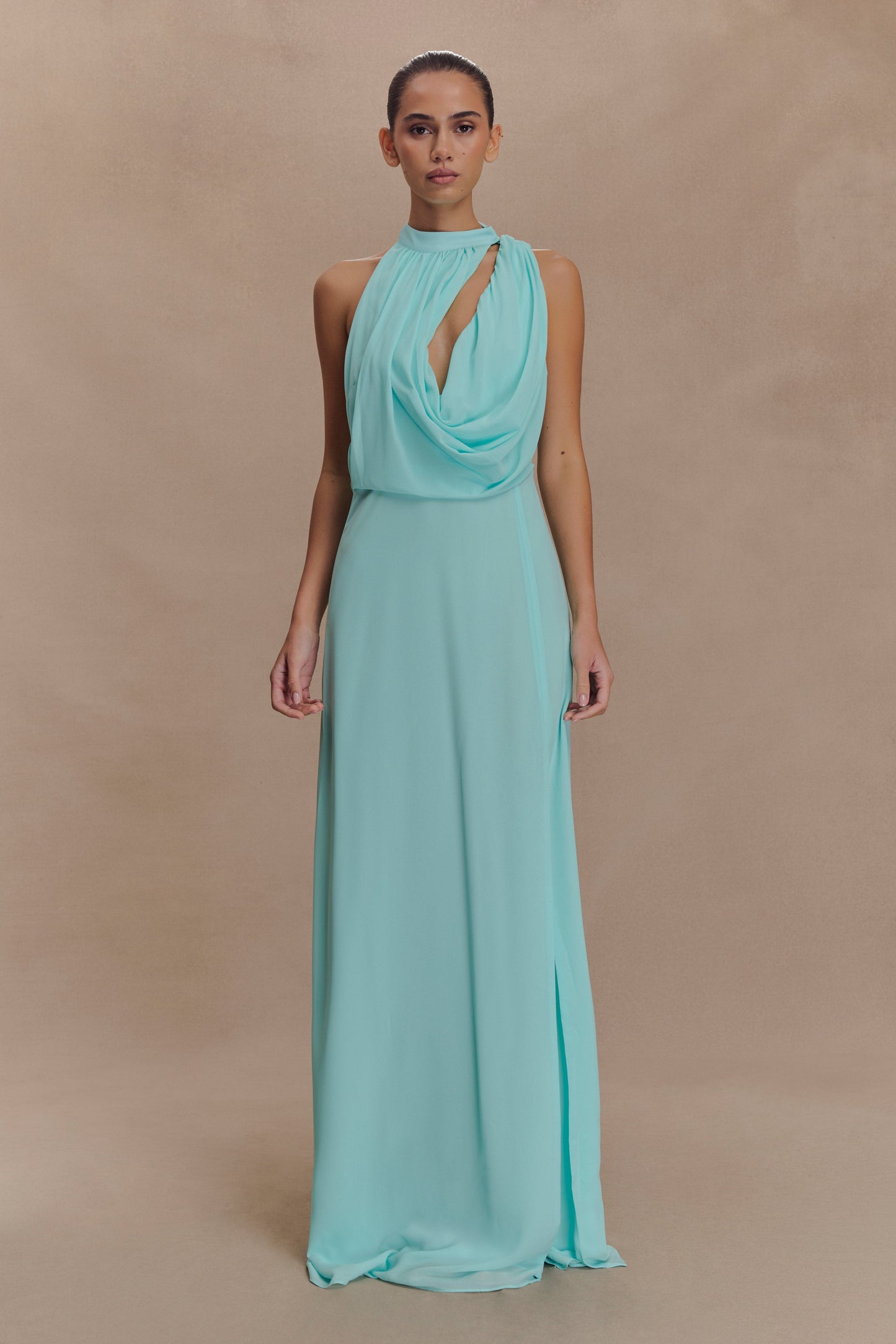Robe Maxi Galia à Col Rond - Lagoon