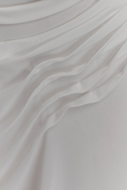 Robe mini en mousseline Oria - Blanche