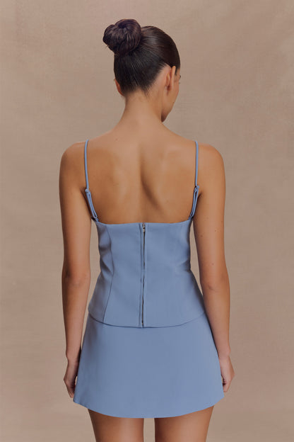 Mini-jupe-pantalon Jaime - Bleu océan