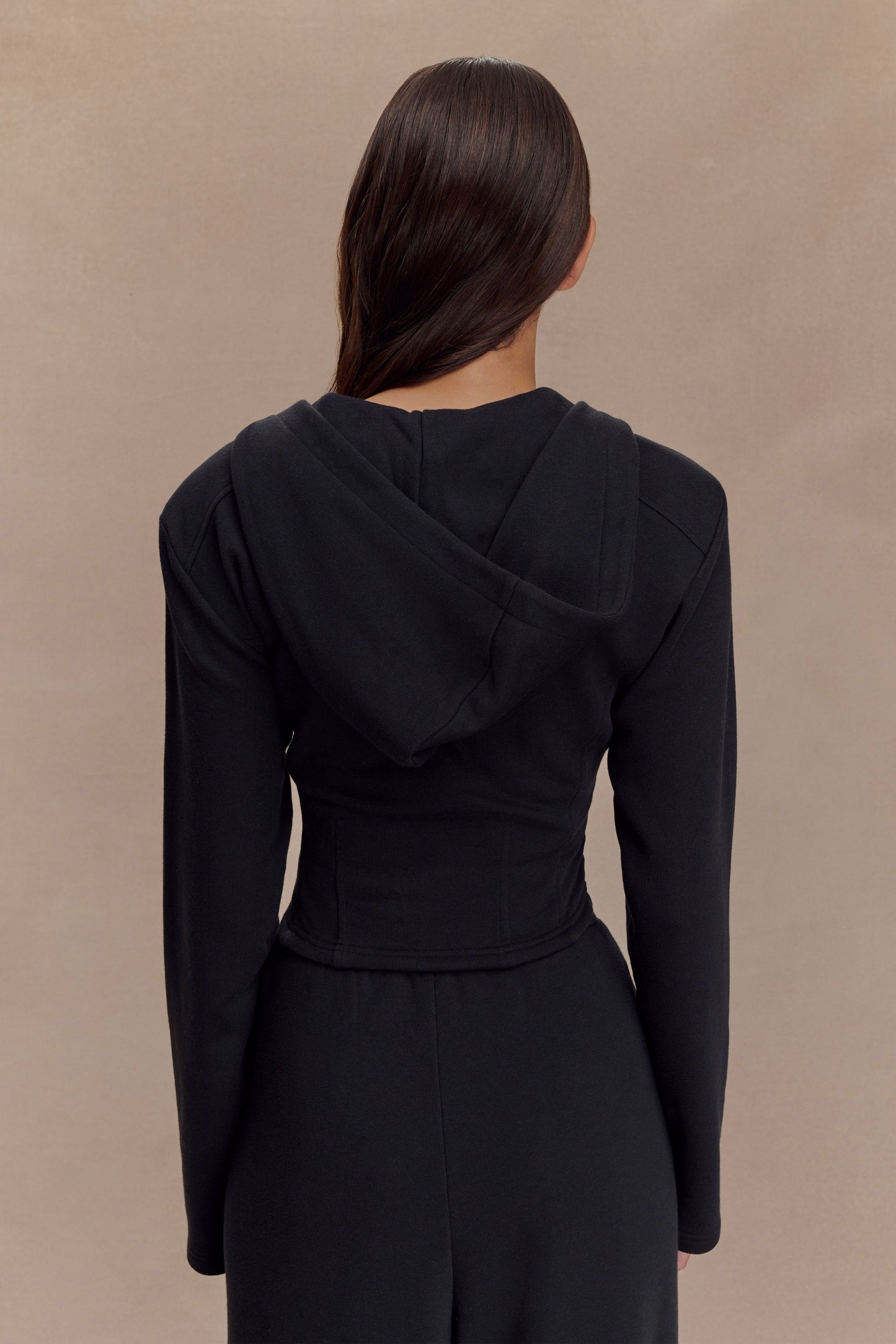 Sweat à capuche zippé Quinn - Noir