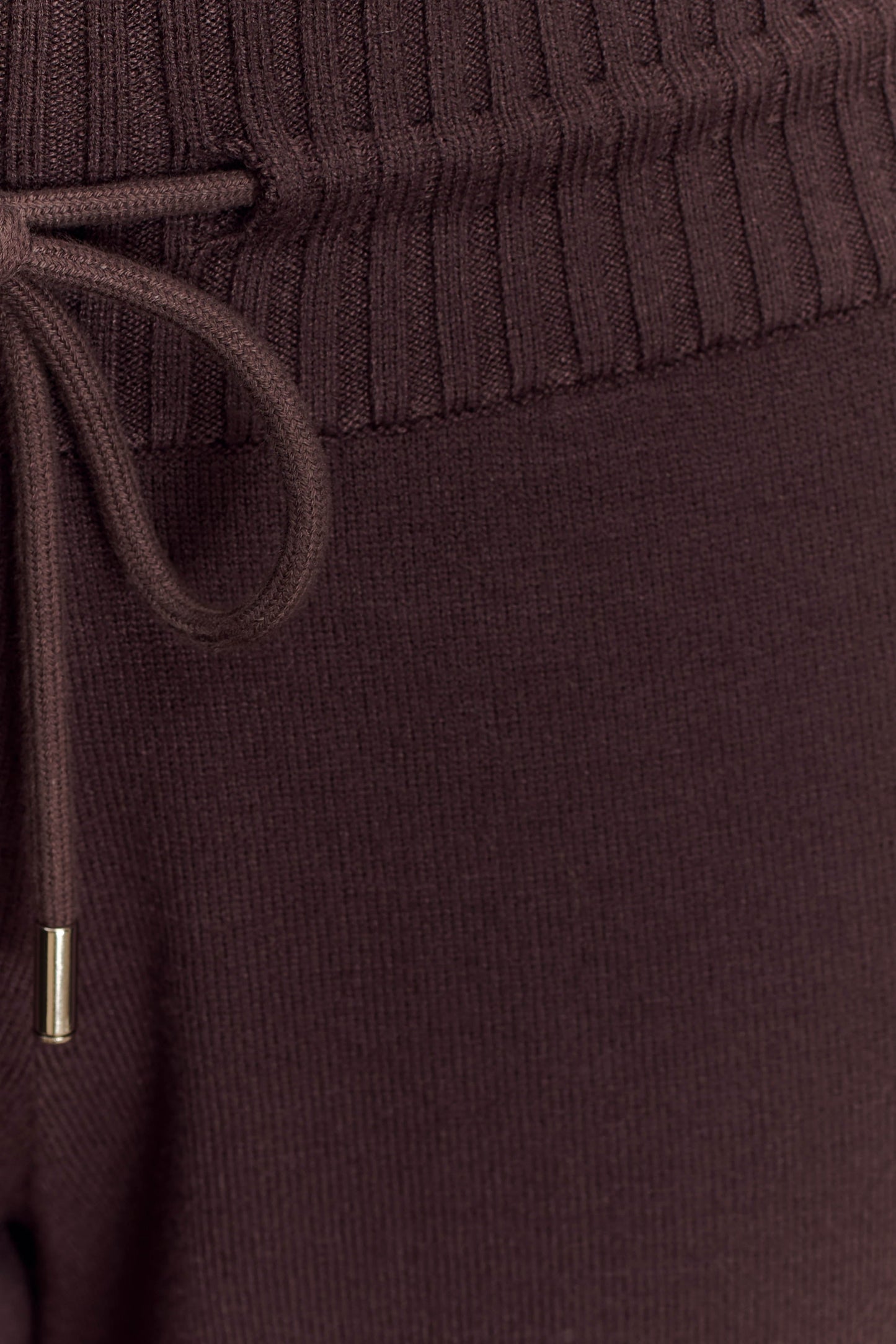 Pantalon large en tricot Natalya - Chocolat noir