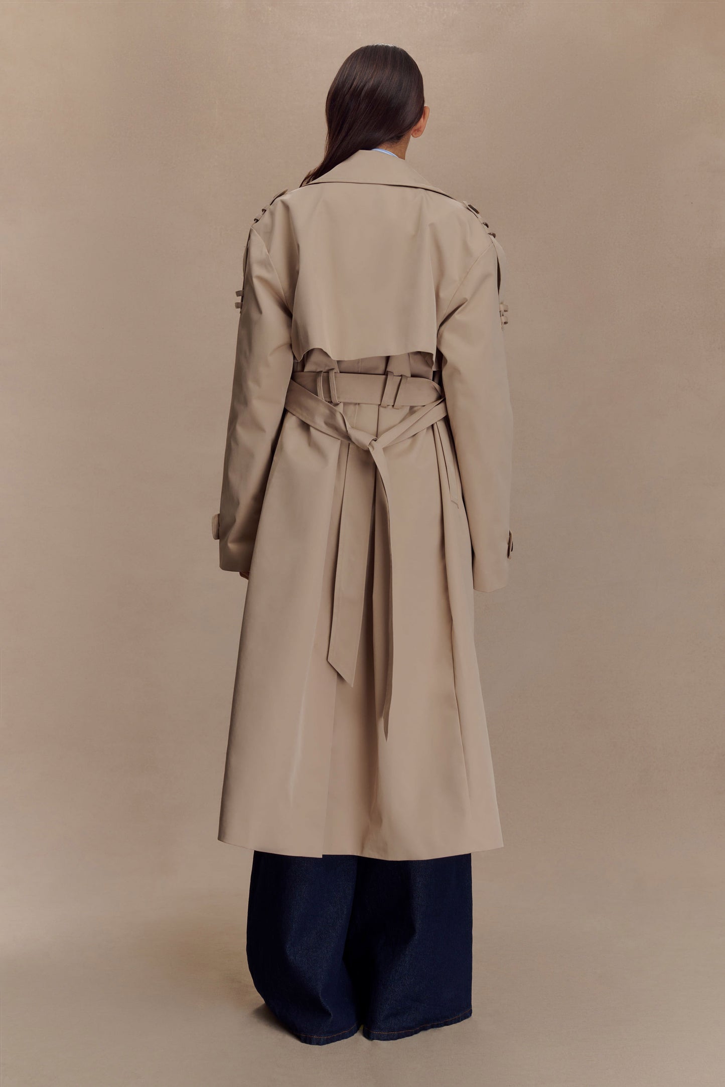 Manteau-tranchée Lois en twill - Camel