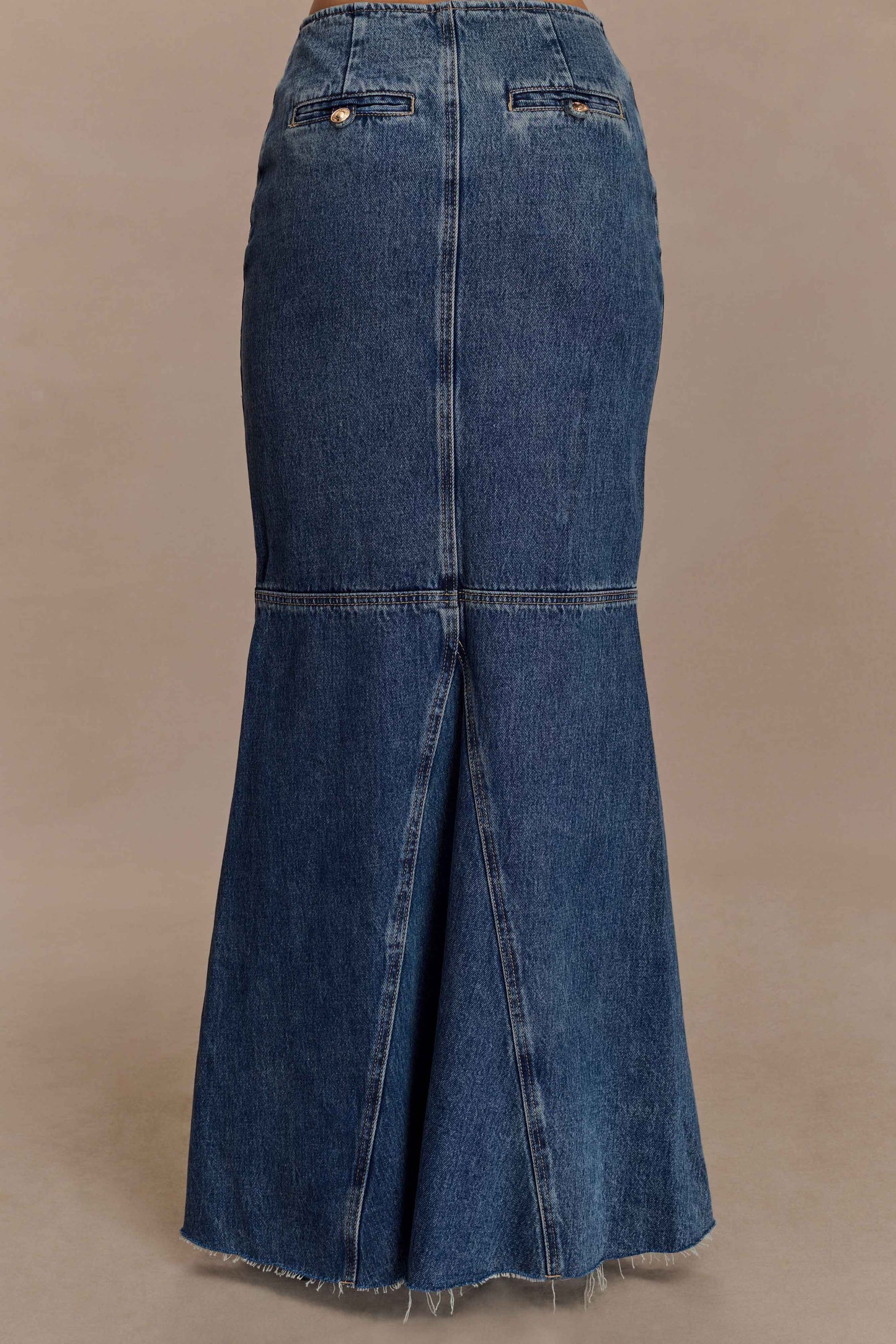 Jupe Maxi en Jean Loretta - Bleu Foncé Lavé