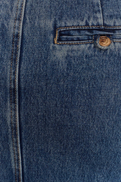Jupe Maxi en Jean Loretta - Bleu Foncé Lavé
