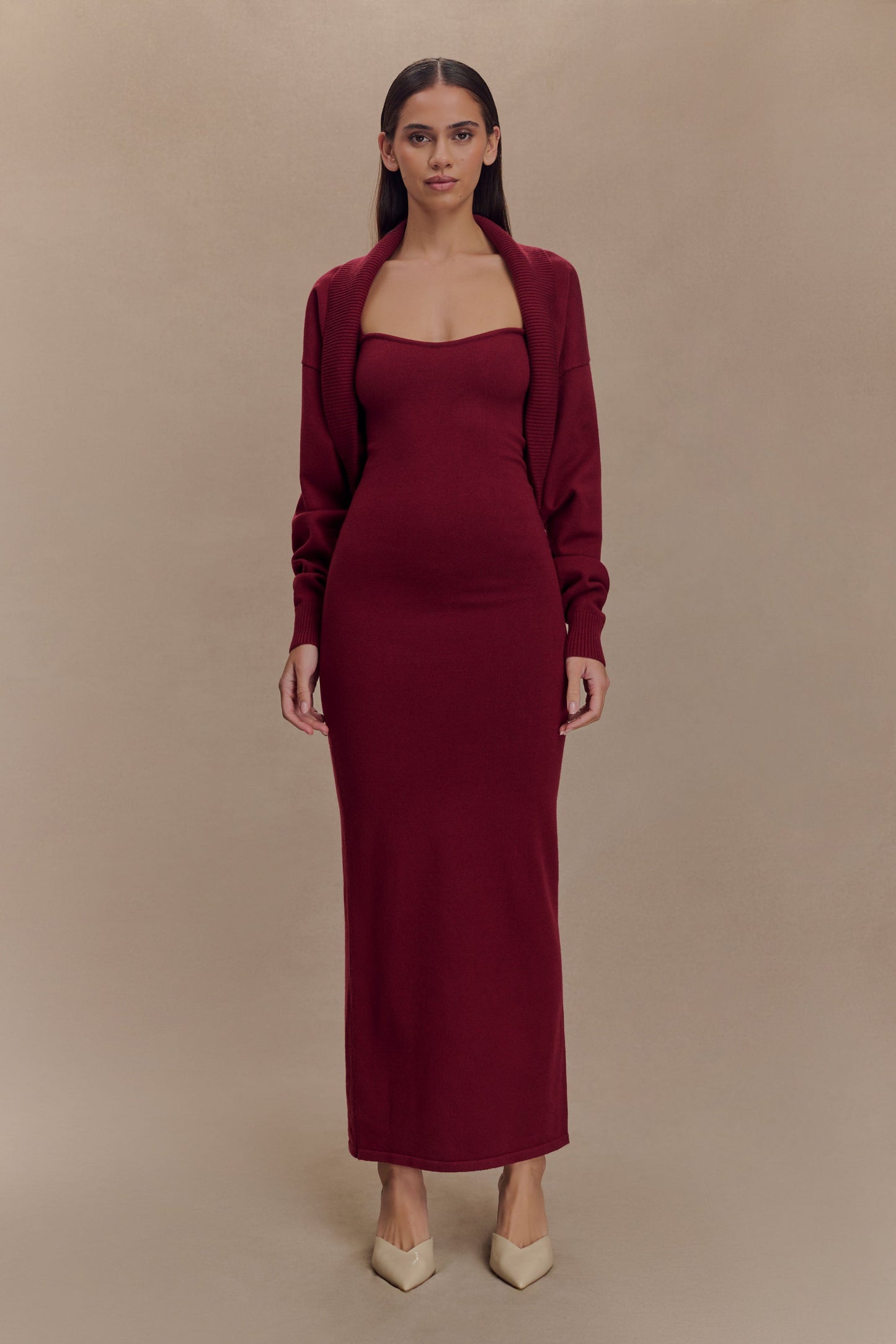 Robe Maxi Tricot Kingston - Merlot