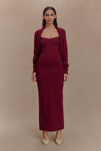 Robe Maxi Tricot Kingston - Merlot