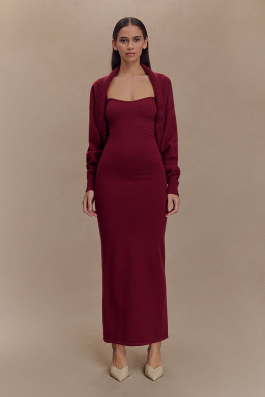 Robe Maxi Tricot Kingston - Merlot
