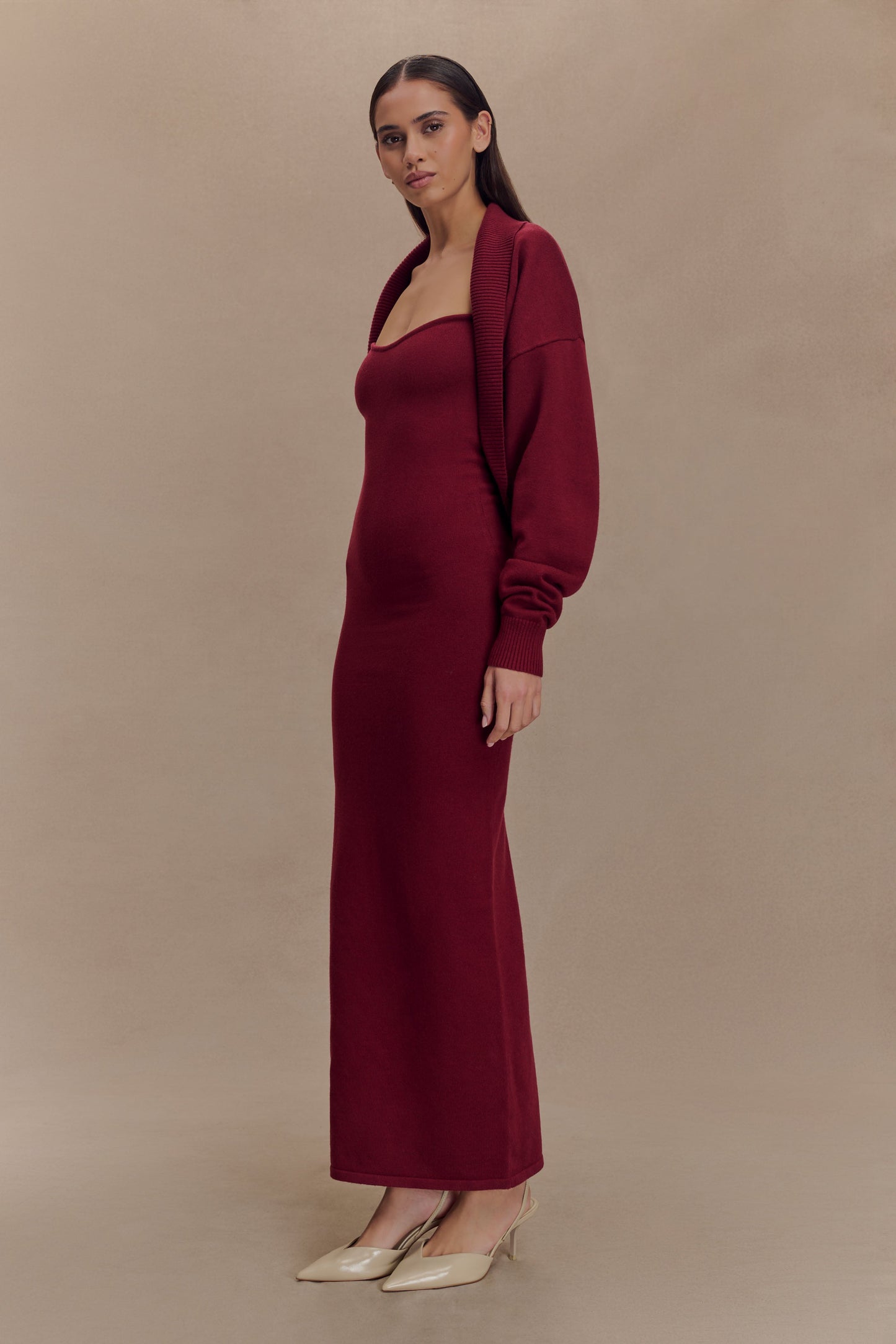 Robe Maxi Tricot Kingston - Merlot