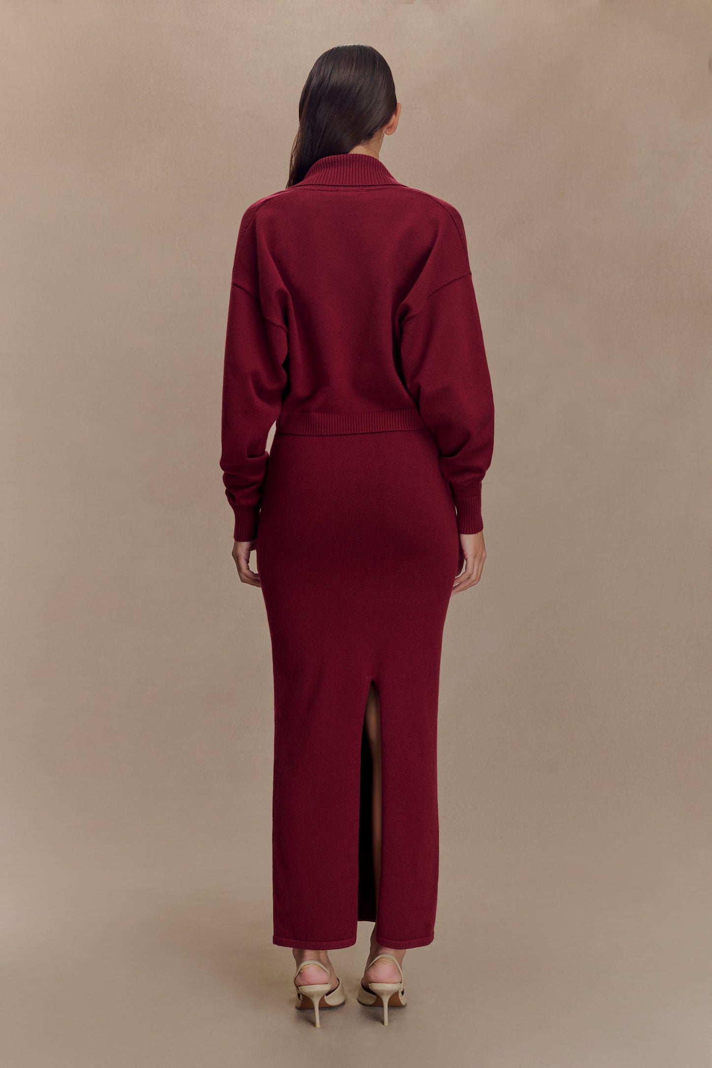 Robe Maxi Tricot Kingston - Merlot