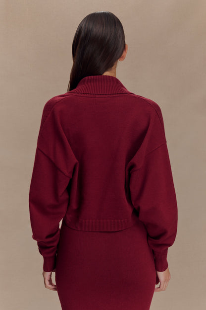 Robe Maxi Tricot Kingston - Merlot