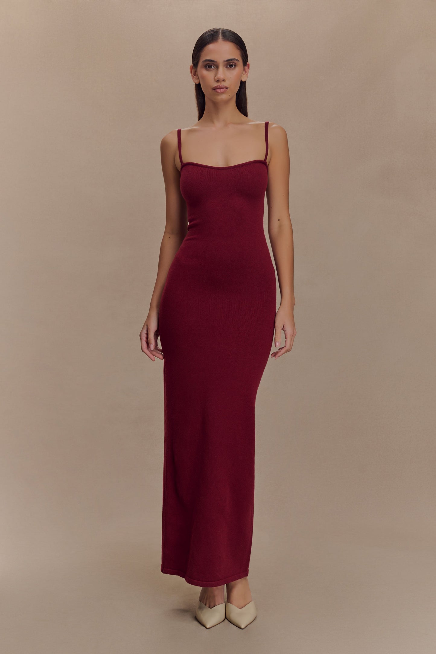 Robe Maxi Tricot Kingston - Merlot