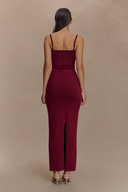Robe Maxi Tricot Kingston - Merlot