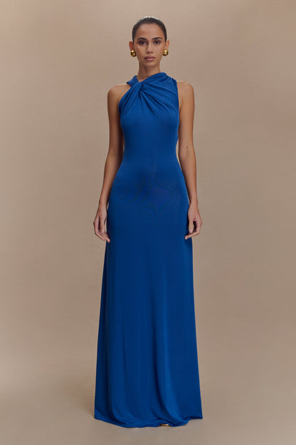 Marlee Robe Maxi Asymétrique Étroite - Cobalt