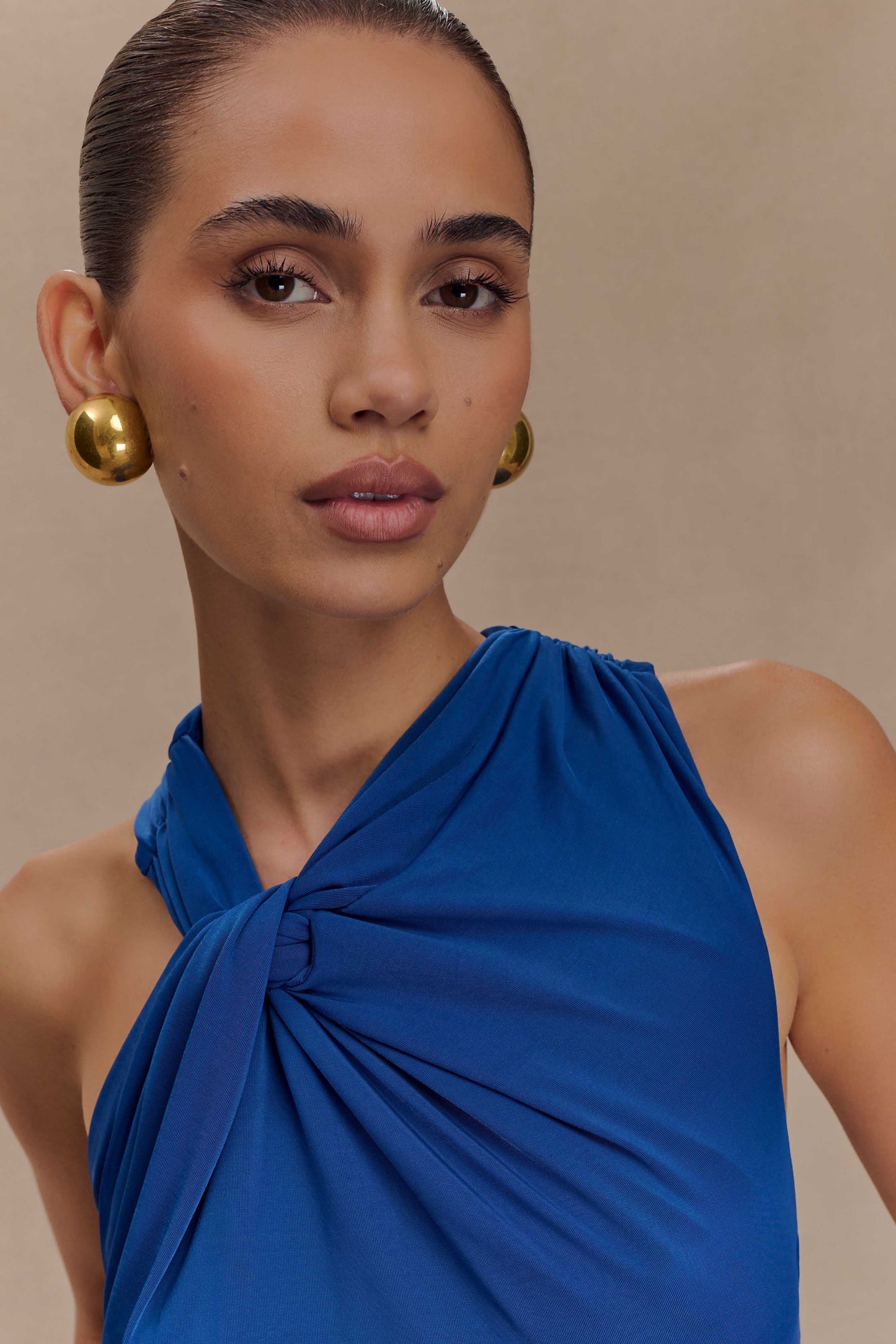 Marlee Robe Maxi Asymétrique Étroite - Cobalt