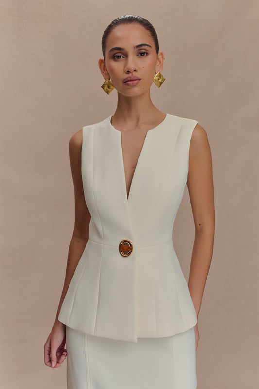 Gilet de tailleur Angelie - Ivoire