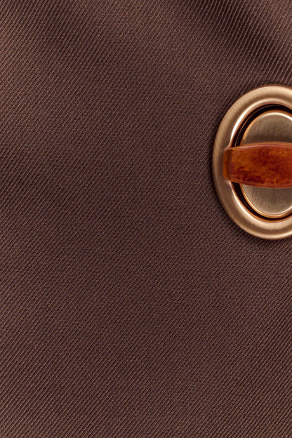 Blazer taille haute à effet cintré - Chocolat