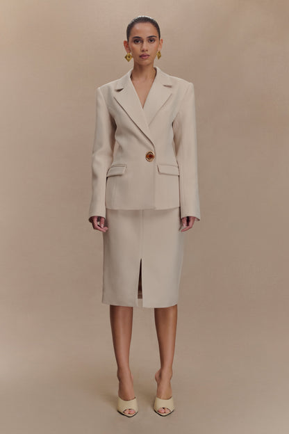 Blazer taille haute Max - Ivoire pierre