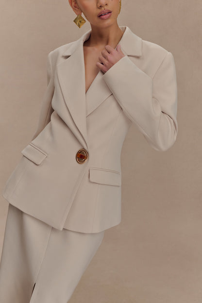 Blazer taille haute Max - Ivoire pierre