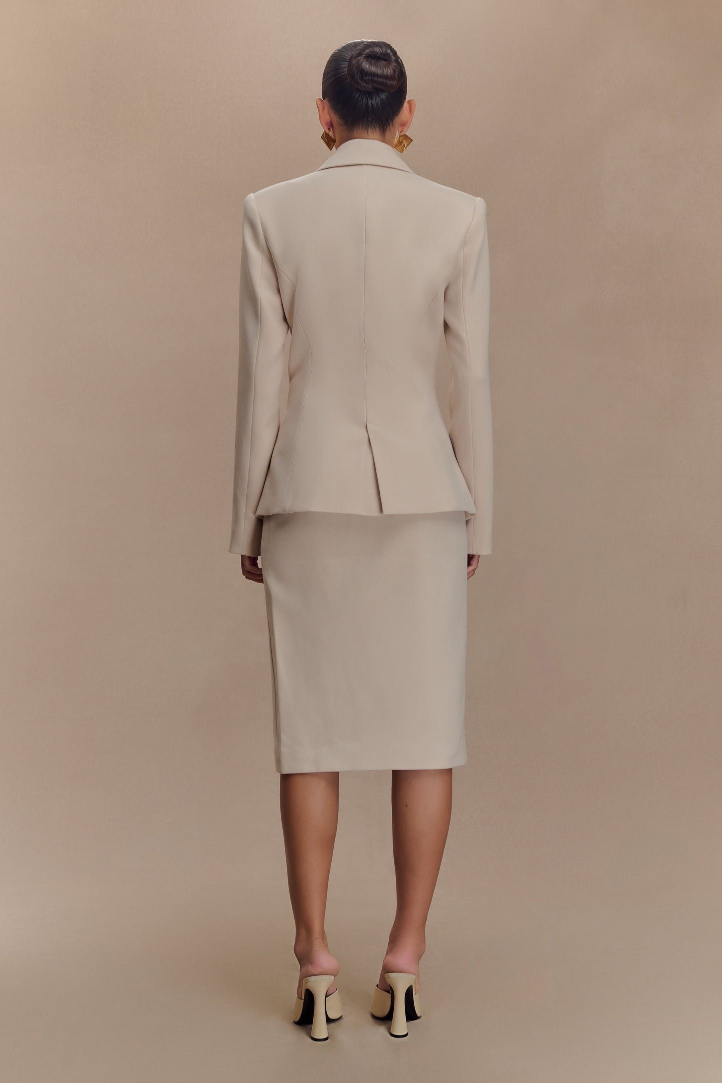 Blazer taille haute Max - Ivoire pierre