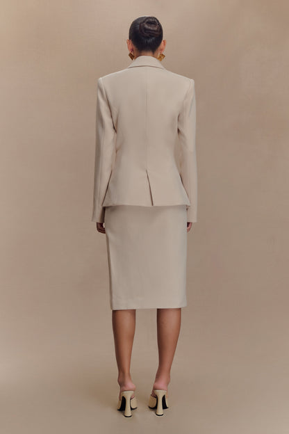 Blazer taille haute Max - Ivoire pierre