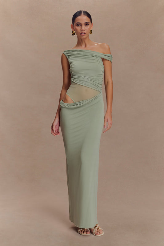Robe Maxi Évasée à Une Épaule Callen - SAGE