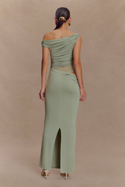 Robe Maxi Évasée à Une Épaule Callen - SAGE