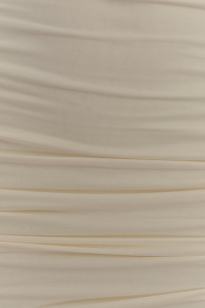 Mariposa Robe Mini Halter Élastique - Ivoire