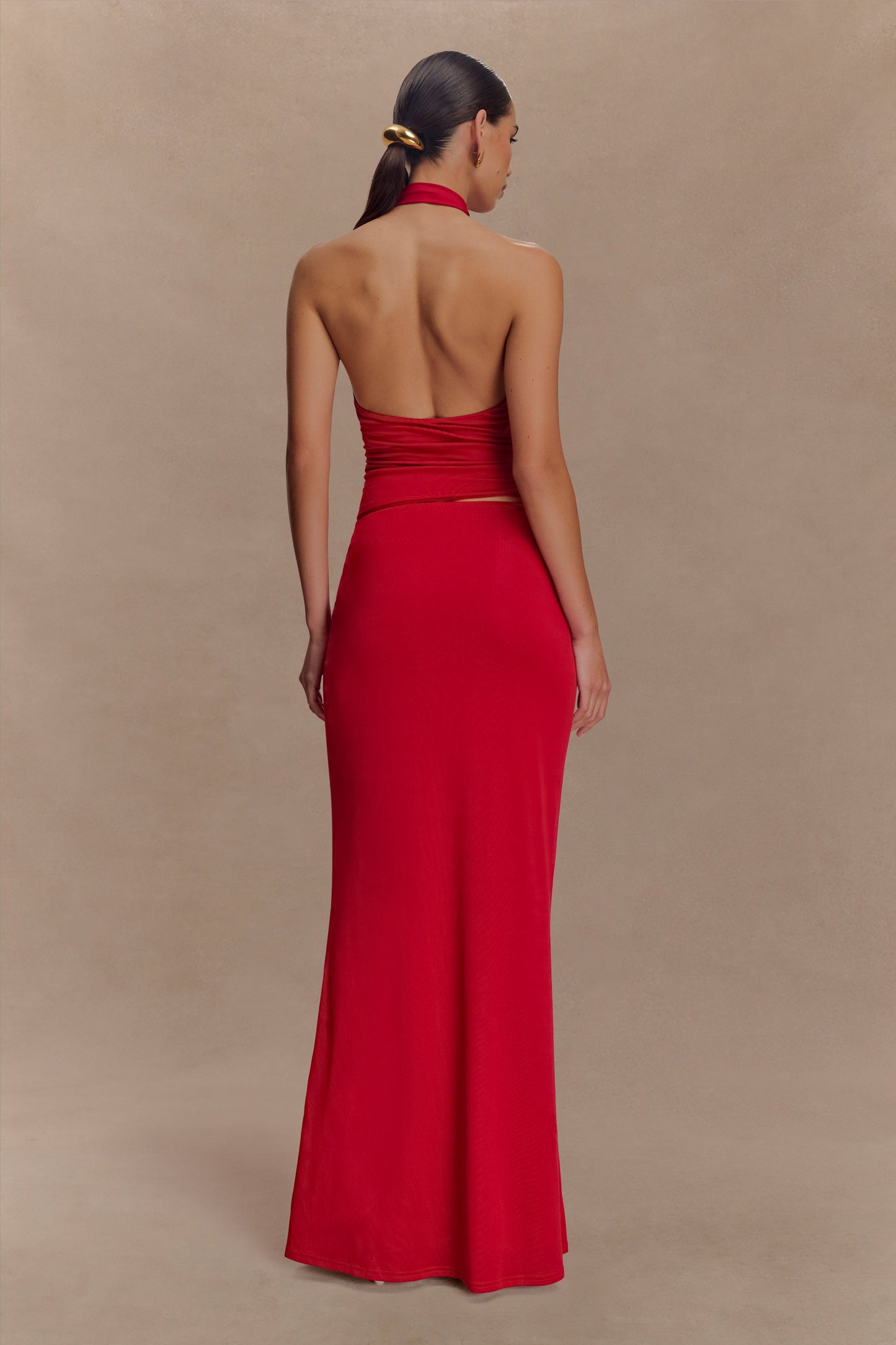 Mariposa Haut-col encolure halter - Rouge