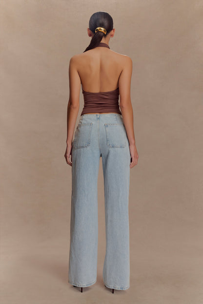 Mariposa Haut Halter à Lacets - Chocolat
