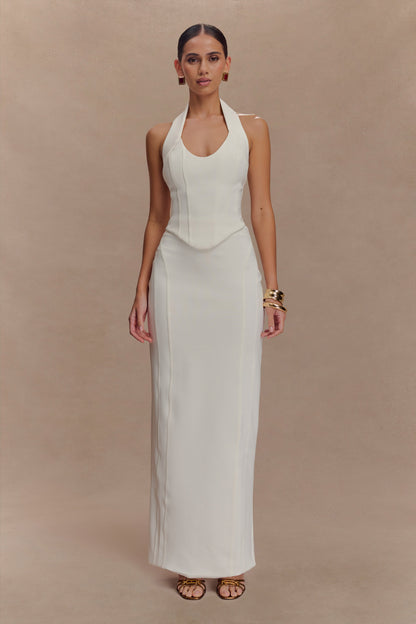 Jupe Maxi Taille Haute Alma - Blanche