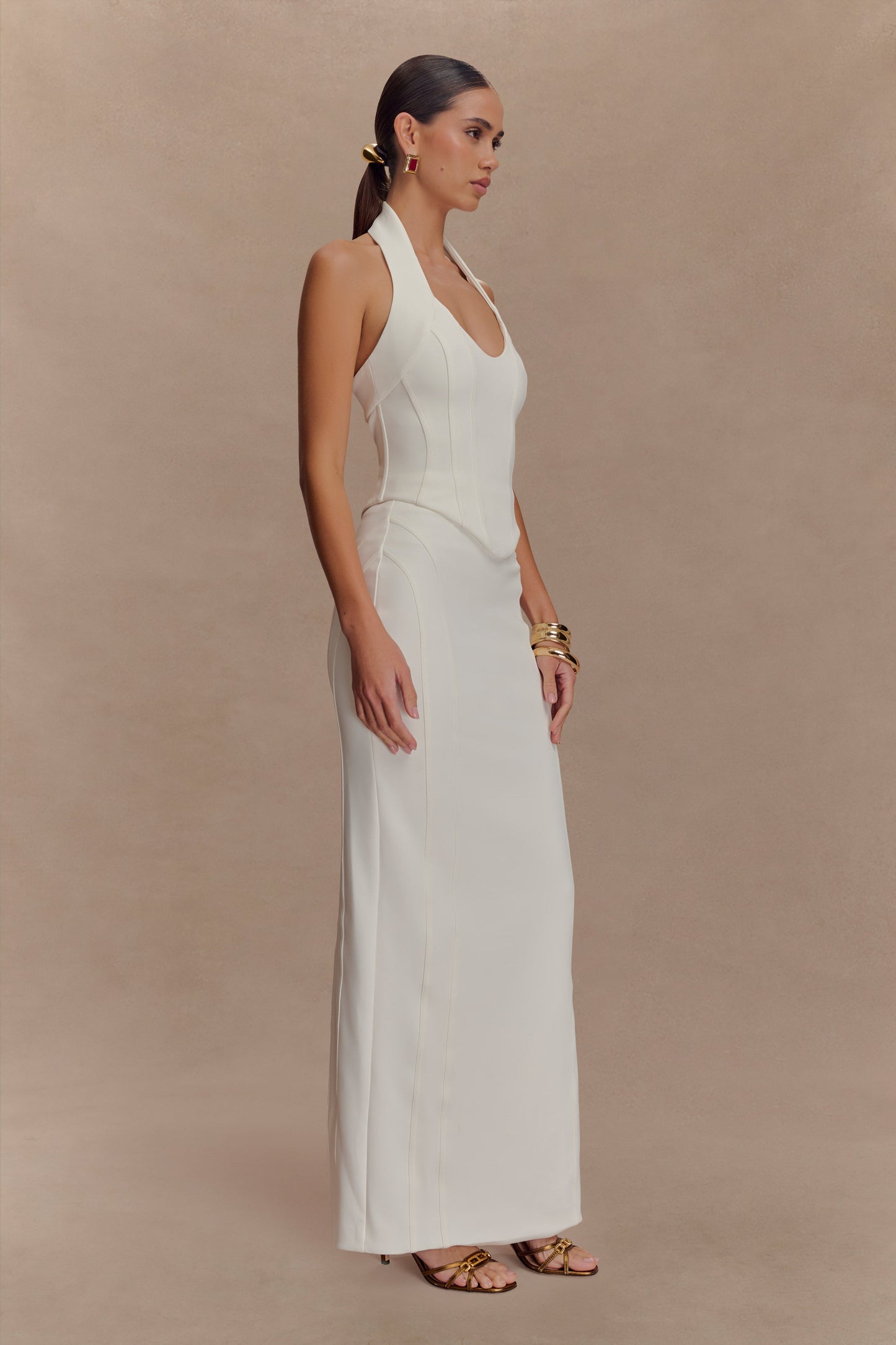 Jupe Maxi Taille Haute Alma - Blanche