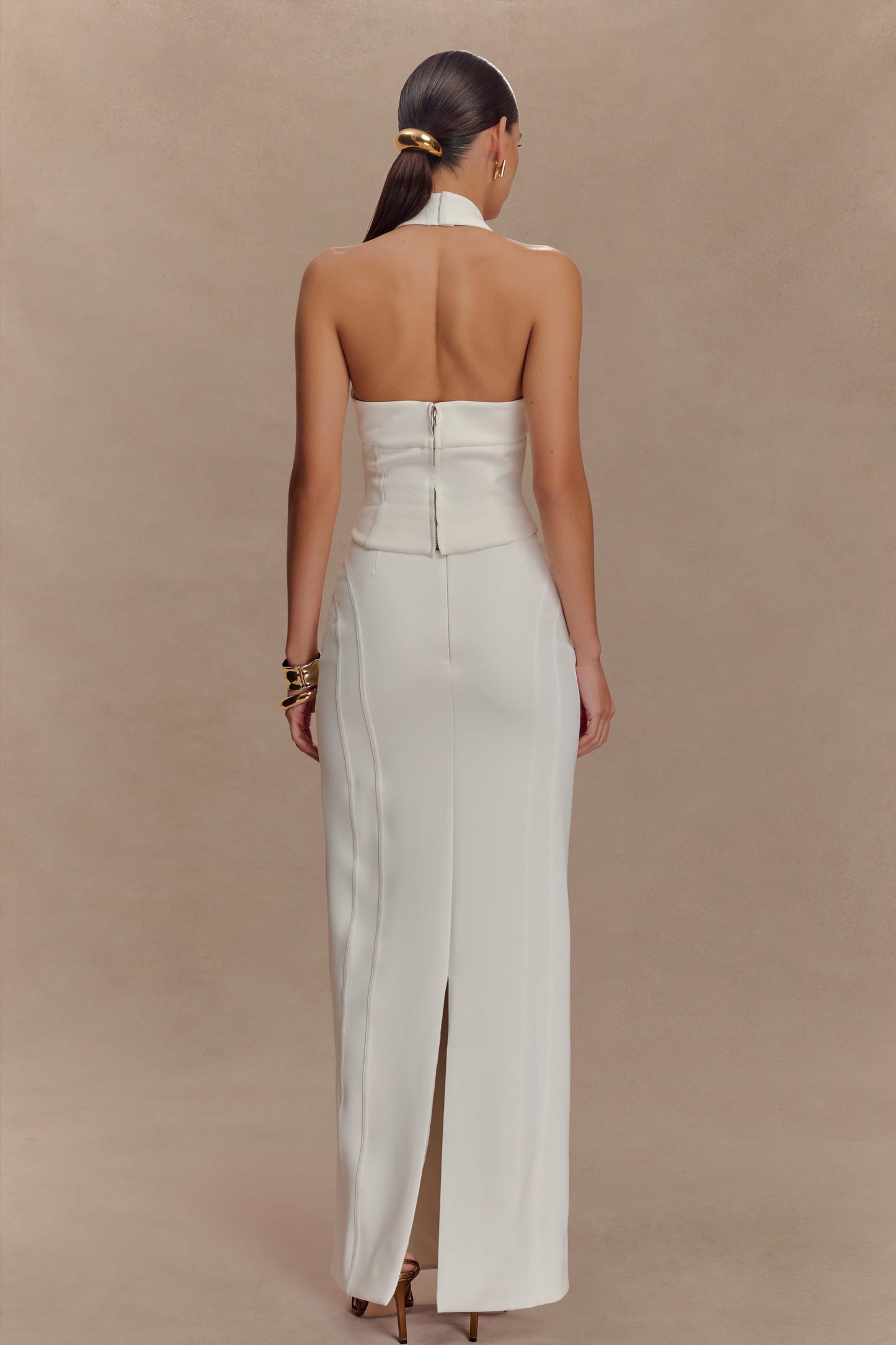 Jupe Maxi Taille Haute Alma - Blanche