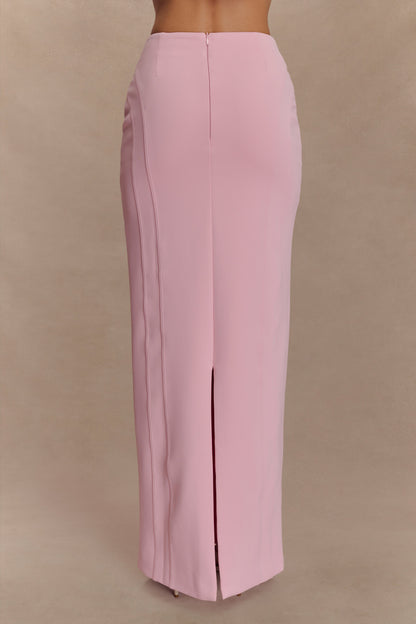 Jupe Maxi Taille Haute Alma - Rose Bonbon