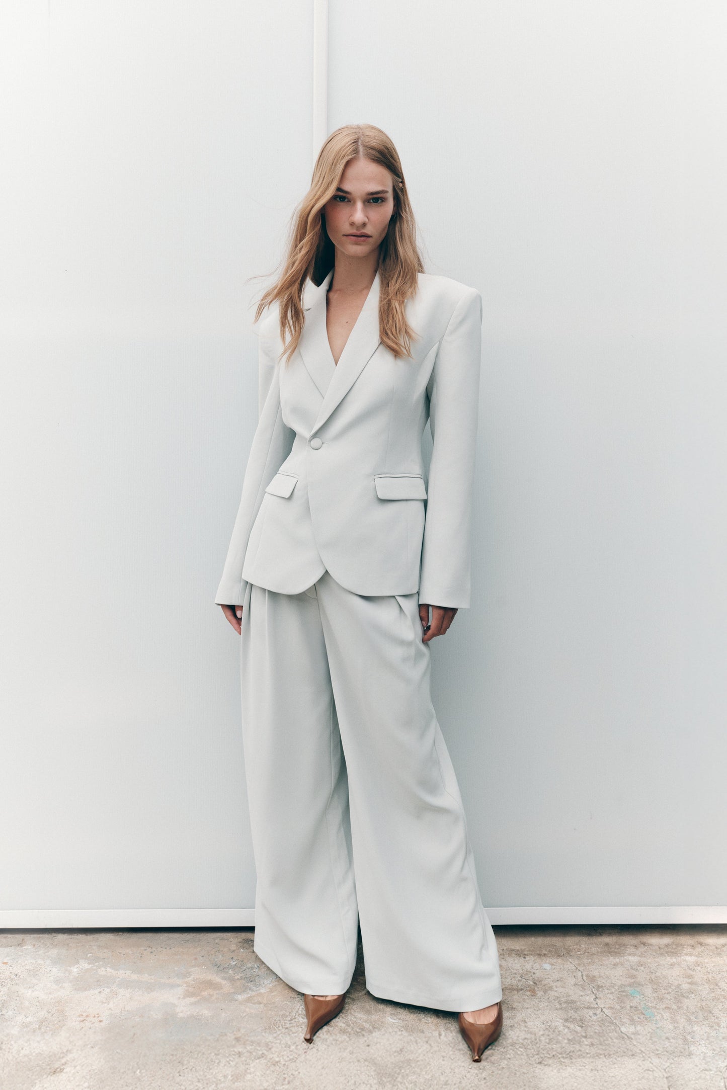 Blazer de costume à taille ajustée Jameson - Sureau clair