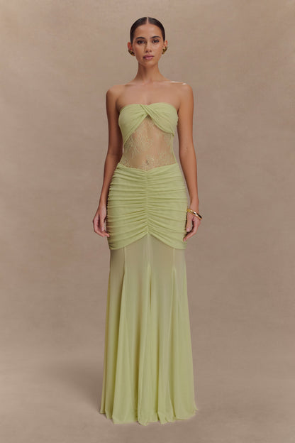 Robe Maxi en Dentelle et Maille Khadijah - Sève