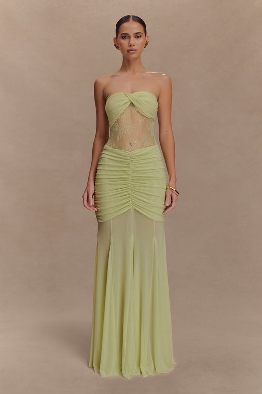 Robe Maxi en Dentelle et Maille Khadijah - Sève
