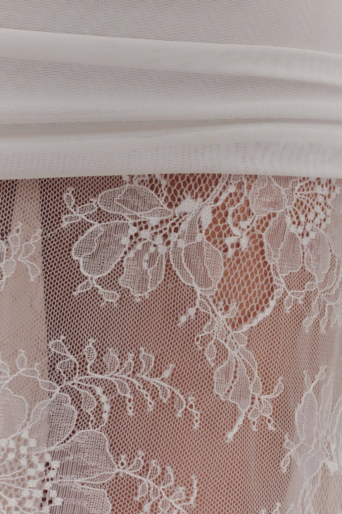 Jupe Maxi Guinevere en Dentelle et Maille - Ivoire