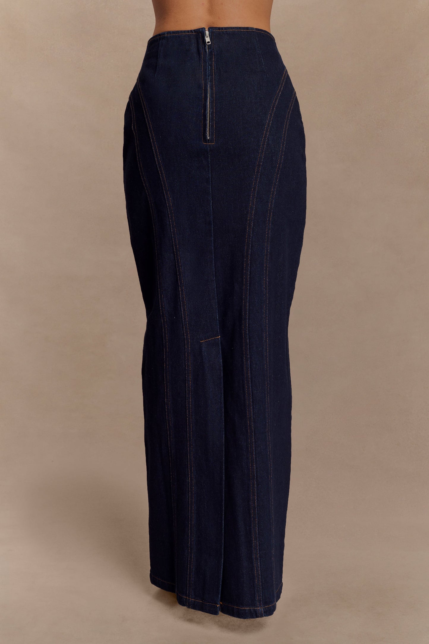 Jupe Maxi en Denim Alma - Bleu Indigo
