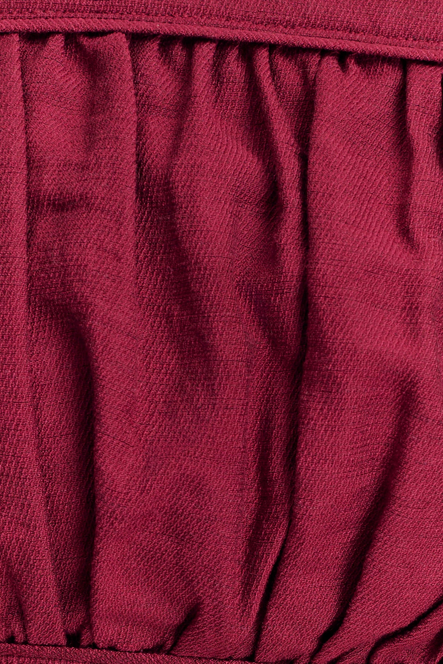 Bandeau en lin à volants Scottie - Vin rouge