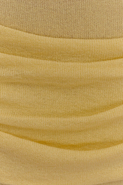 Robe Maxi en Tricot Sans Bretelles Elora - Citron