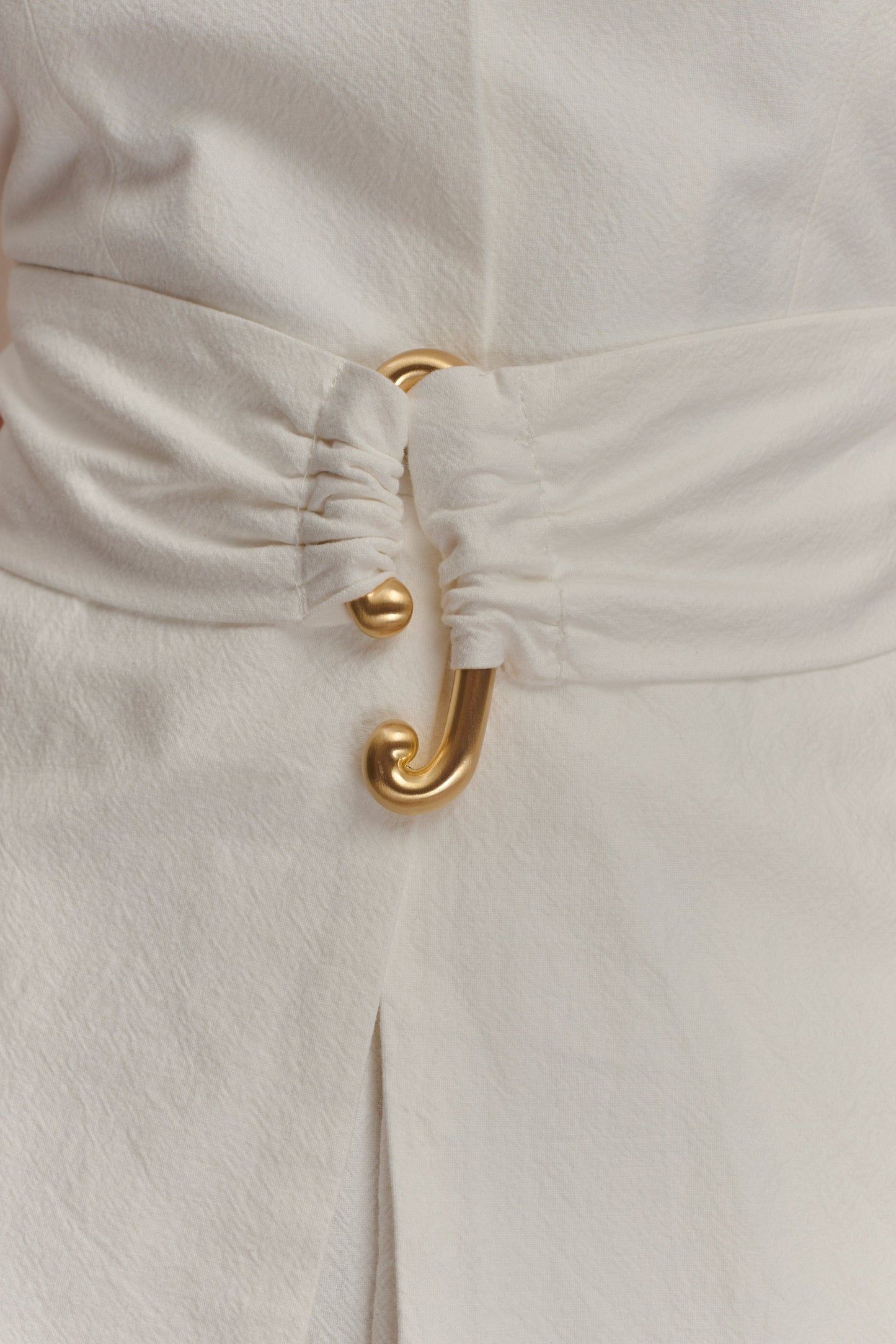 Haut à manches courtes en coton Liberty - Blanc