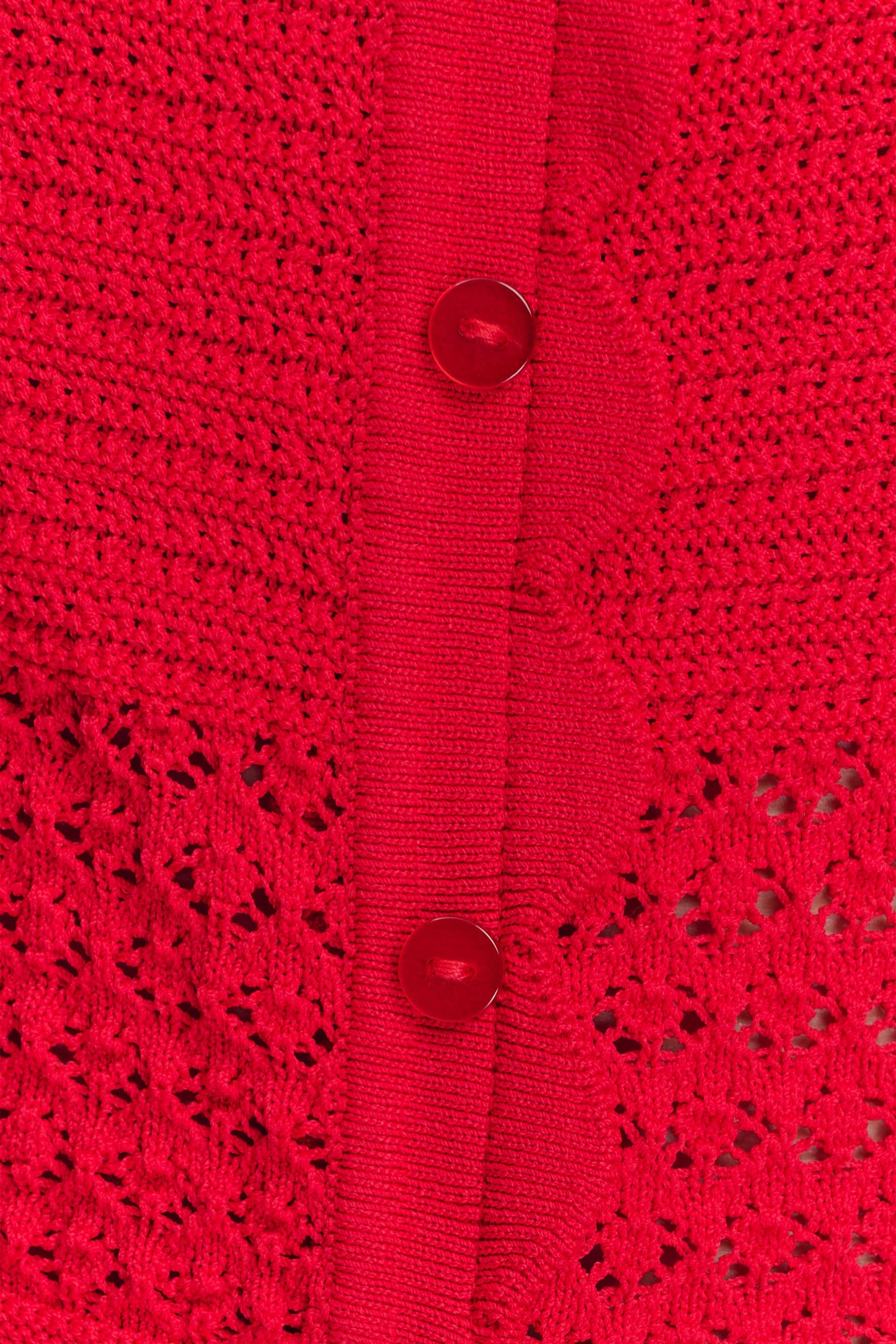 Top en tricot à volants Madeline - Rouge