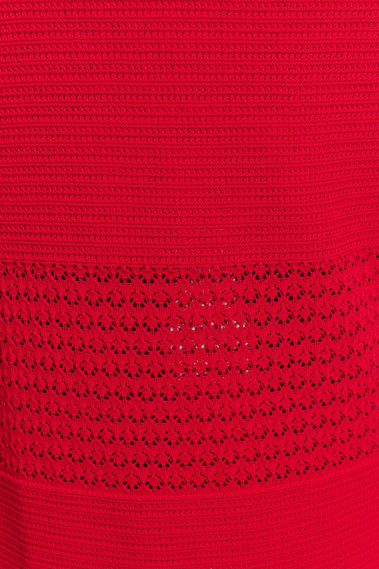 Jupe mi-longue en tricot à volants Madeline - Rouge