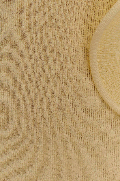 Sandrine Robe Maxi Tricoté Décolleté Croisé - Citron
