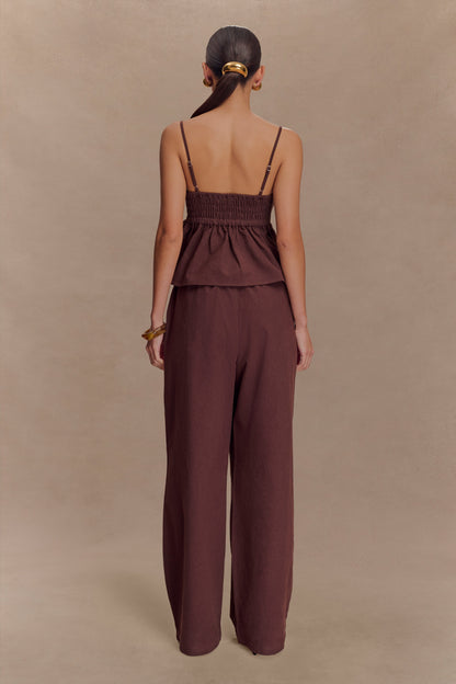 Haut en coton et perles Janayia - Espresso foncé