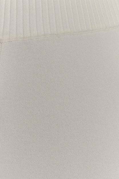 Pantalon en Tricot à Pieds Large Fabiana - Blanc