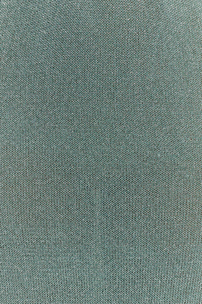 Gracelyn Robe Maxi Tricotée Métallisée - Aqua