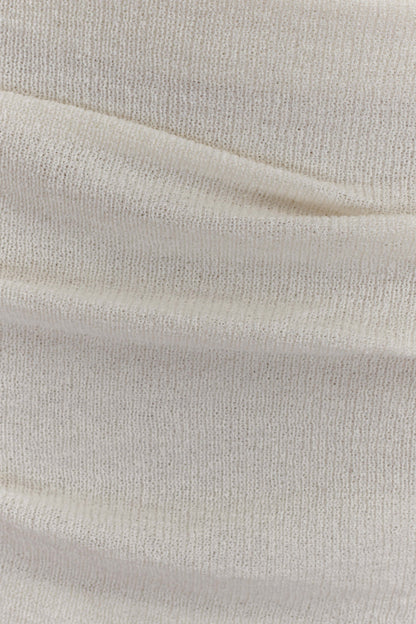 Robe maxi en jersey sans bretelles Elora - Ivoire