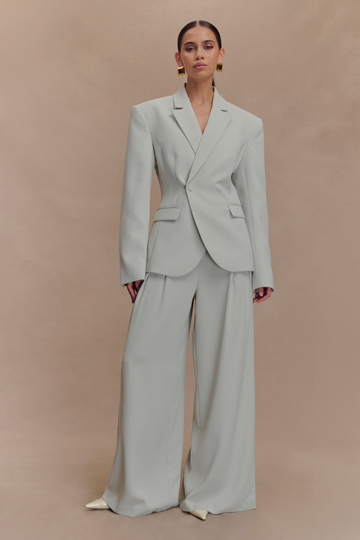 Blazer de costume à taille ajustée Jameson - Sureau clair