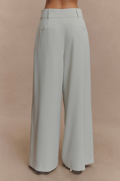 Pantalon large à plis Jameson - Sureau clair